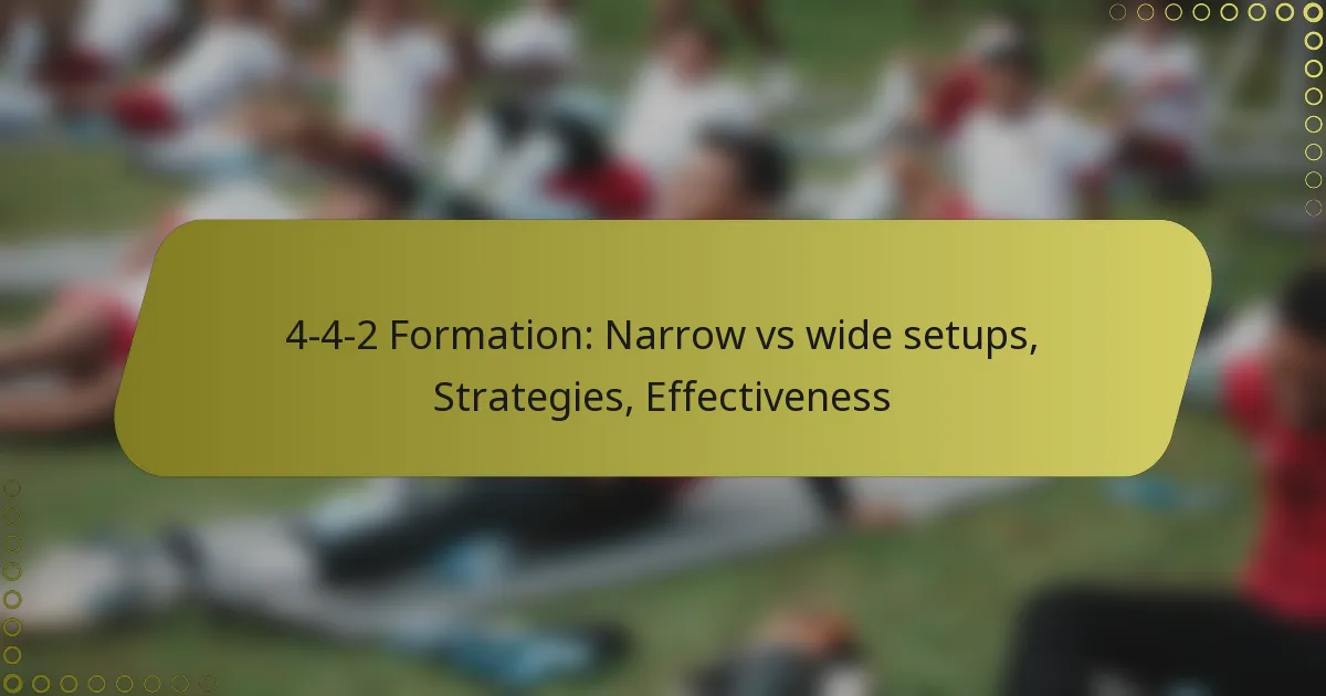 4-4-2 Formation: Narrow vs wide setups, Strategies, Effectiveness
