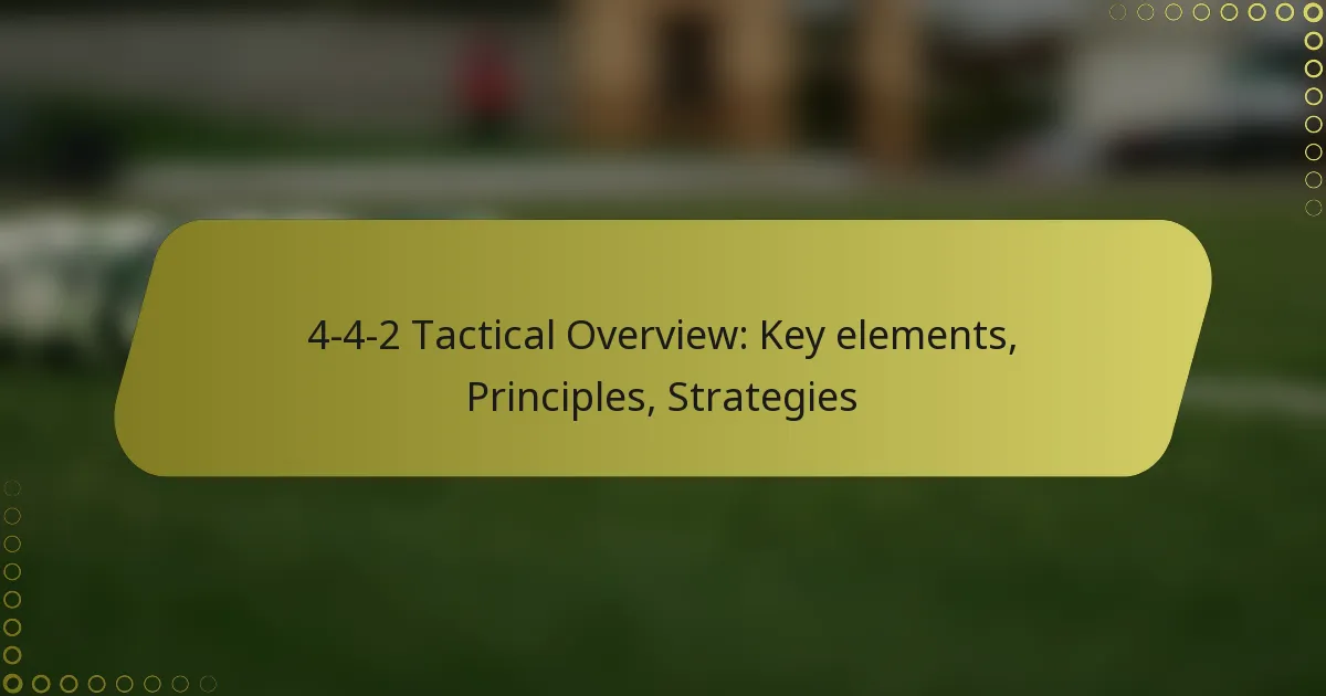 4-4-2 Tactical Overview: Key elements, Principles, Strategies
