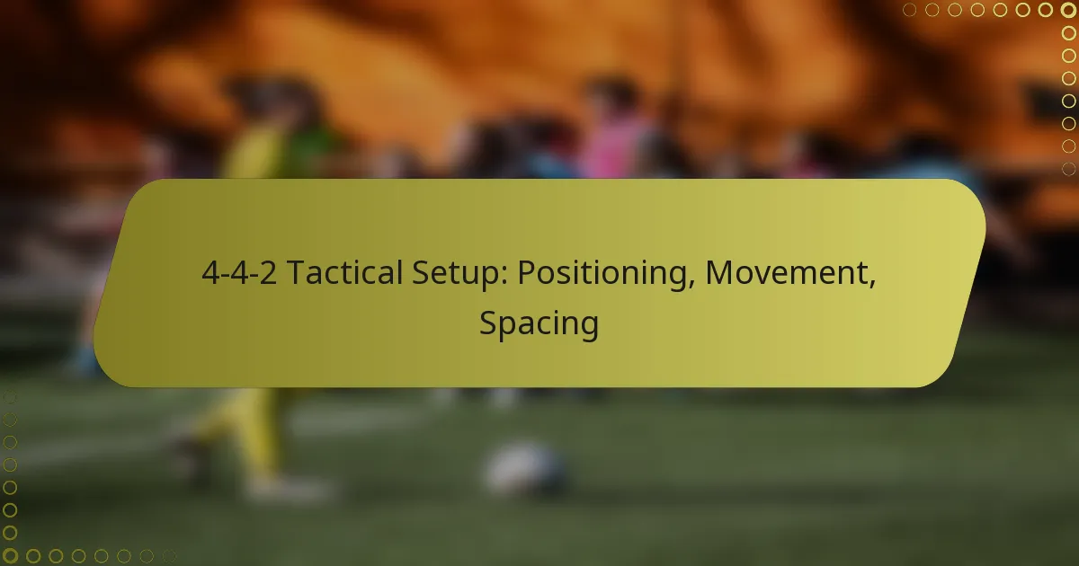 4-4-2 Tactical Setup: Positioning, Movement, Spacing