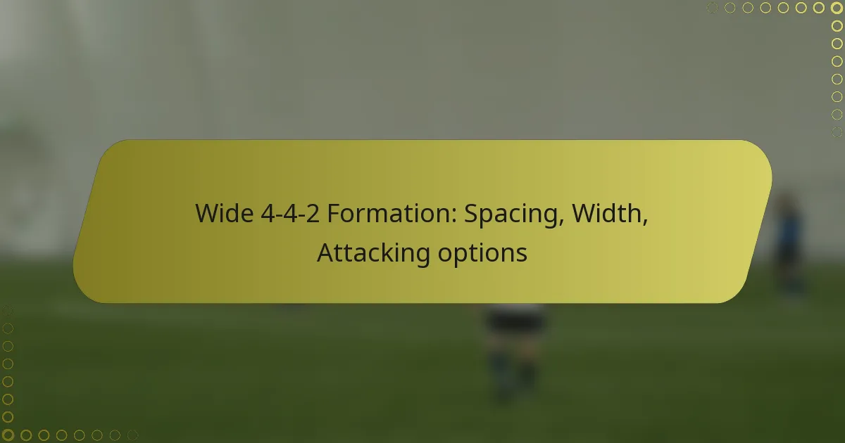 Wide 4-4-2 Formation: Spacing, Width, Attacking options